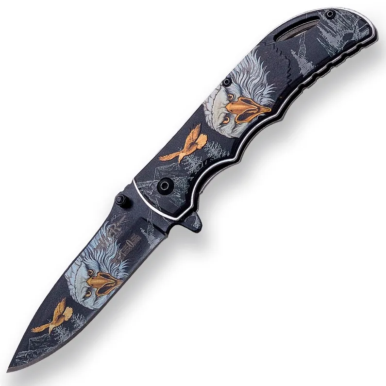 Briceag Joker JKR0618, maner din aluminiu 3D, vultur, lama: 9 cm