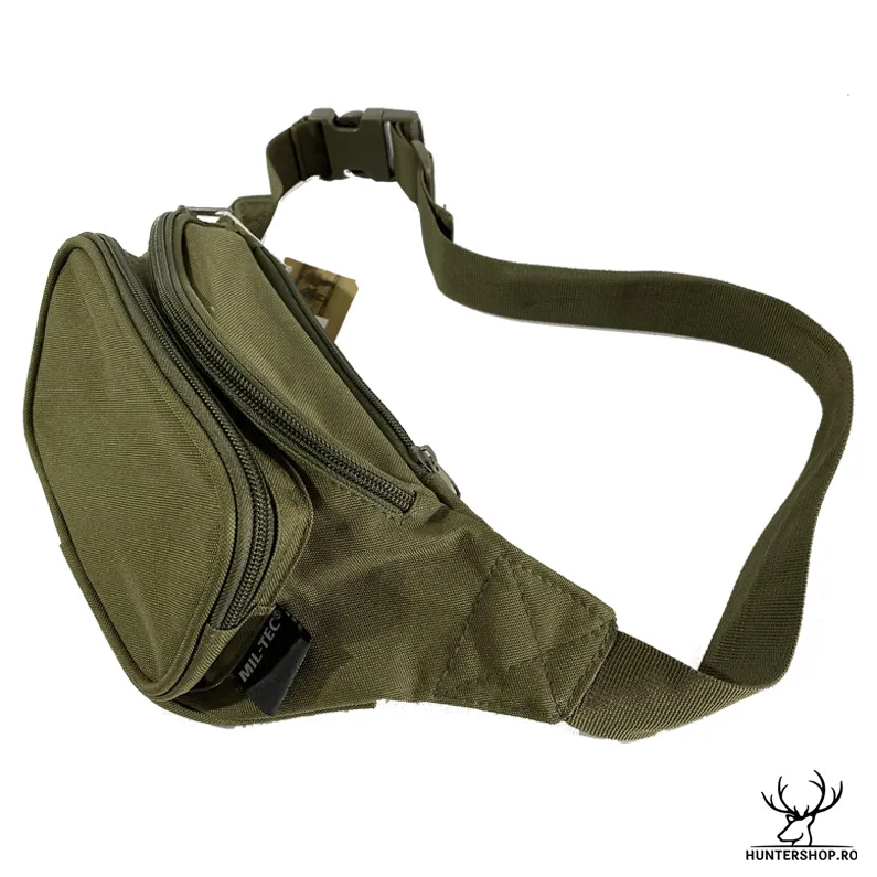 Borseta textil verde cu prindere la curea | Mil-Tec fanny pack