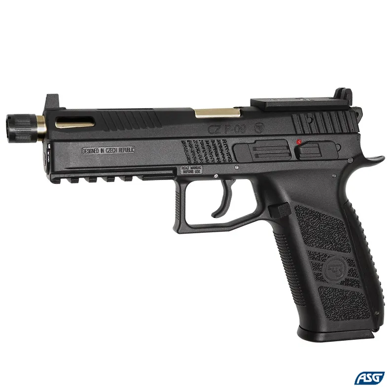 Replica pistol airsoft ASG CZ P-09 Optics Ready, CO2, 1.0 J