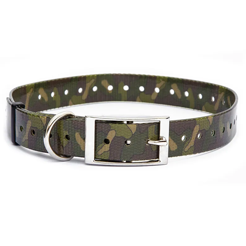 Zgarda DogTrace din plastic, camuflaj verde, 70x25 cm.