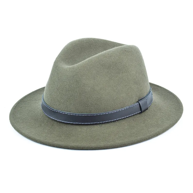 Palarie Lodenhut, Khaki, cu piele neagra, impermiabil