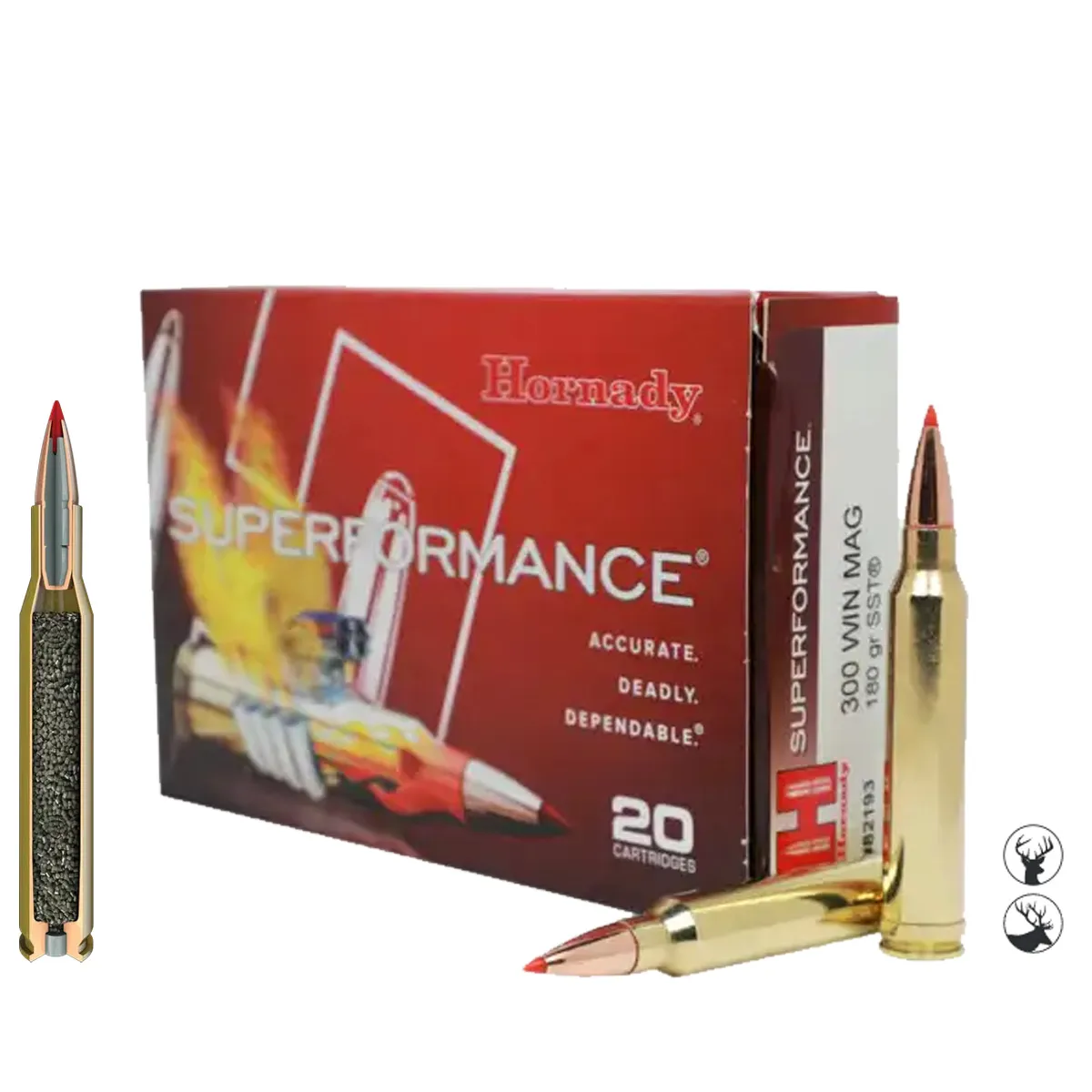 Cartuș Hornady .300 Win Mag 180 gr SST Superformance