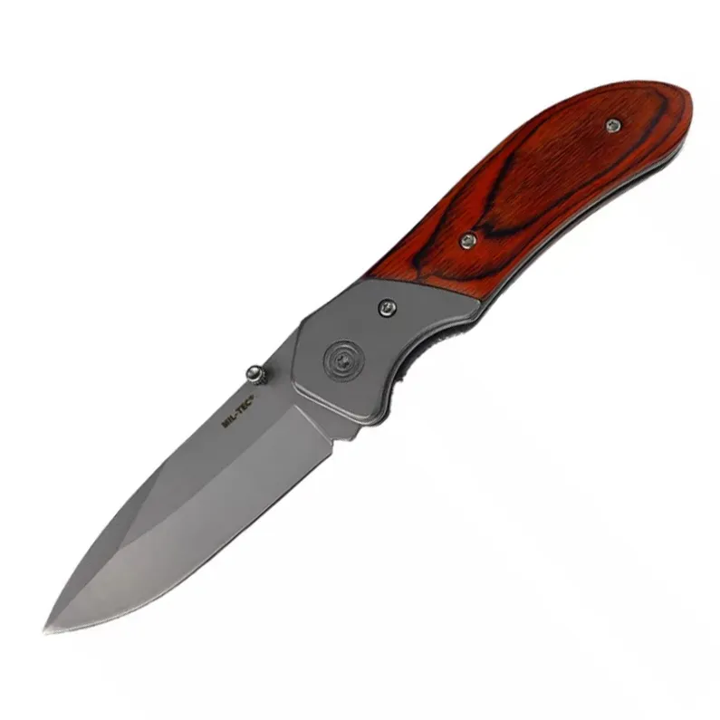 Briceag MilTec, maner din lemn (Pakka), lama: 8cm