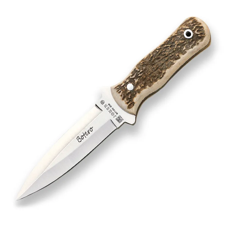 Cutit Joker CC67 Botero, maner din corn de cerb, tais dublu: 11.5 cm
