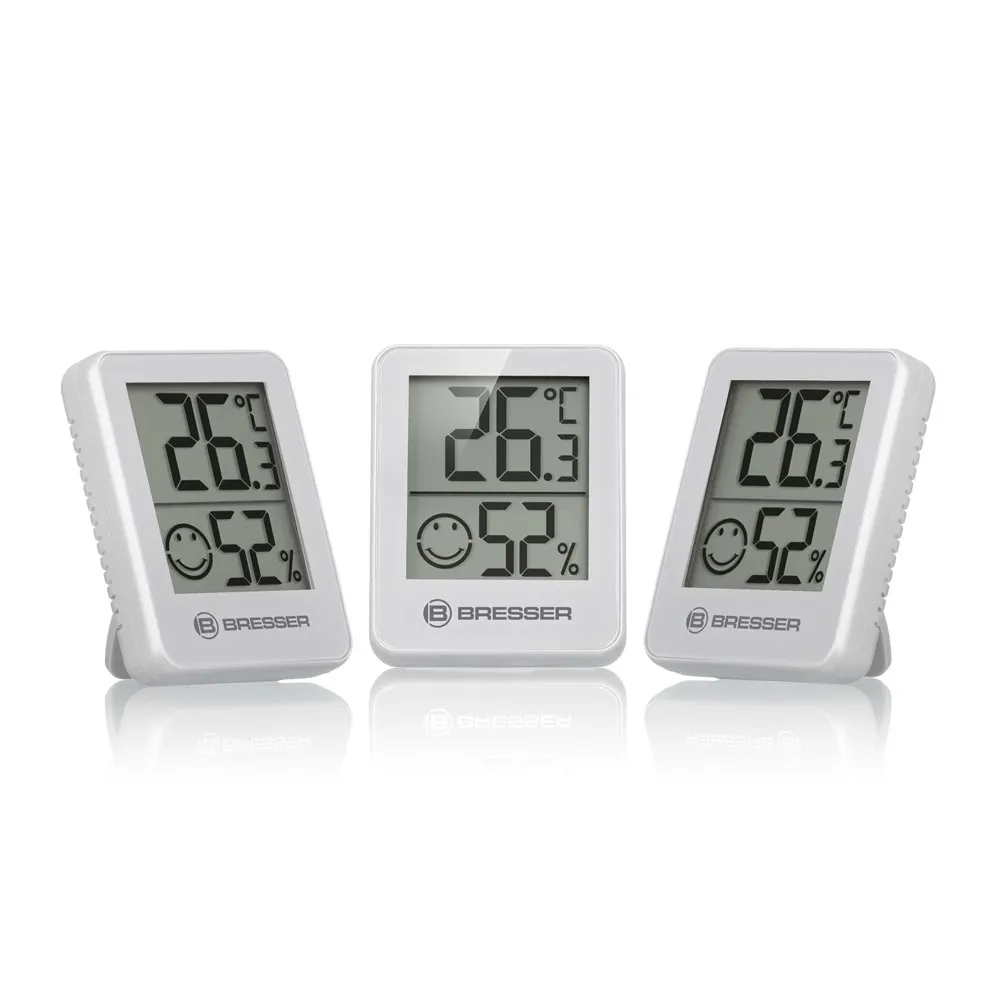 Set 3 statii meteo Bresser 7000010GYE000, termometru, higrometru