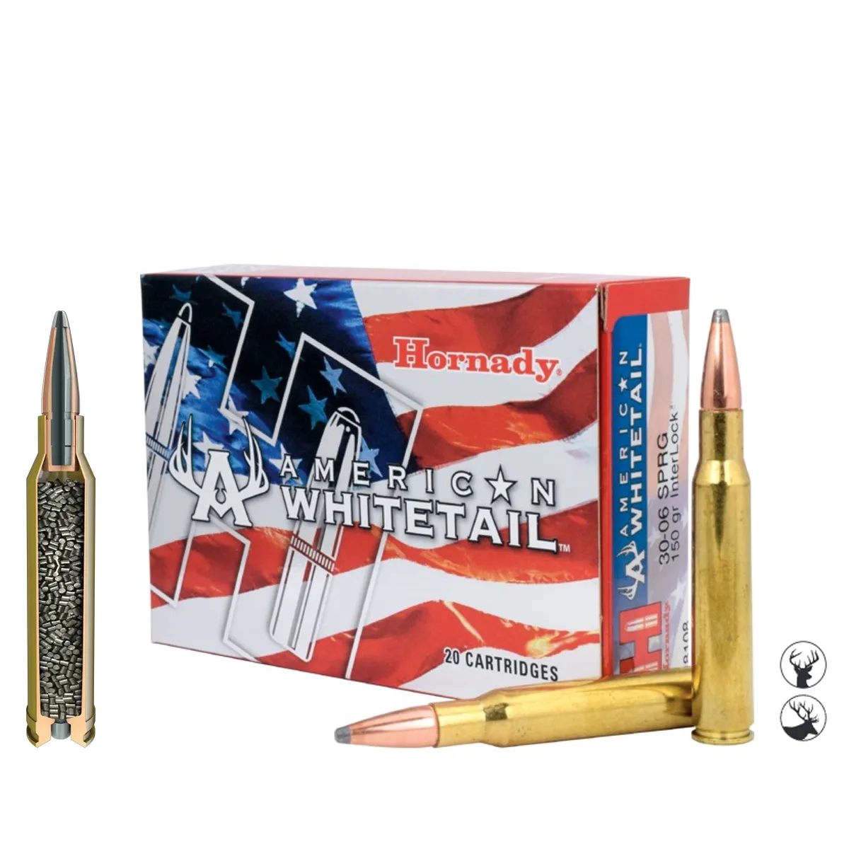 Cartuș Hornady .30-06 Springfield 150 gr InterLock SP