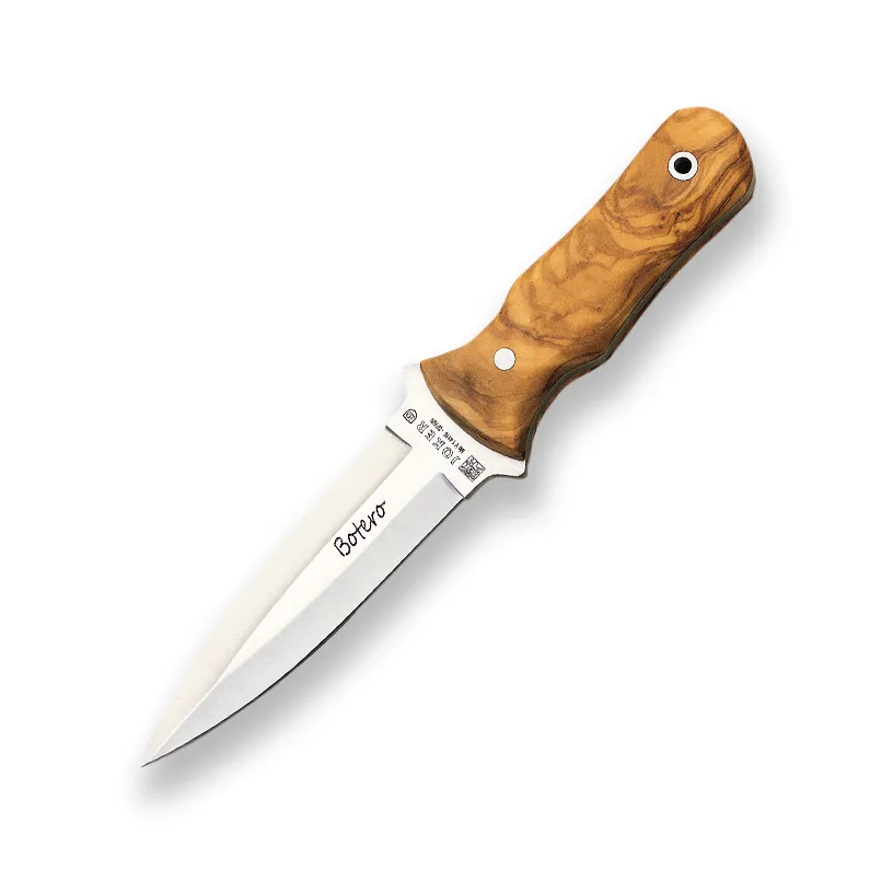 Cutit Joker CO67 Botero, maner din lemn olive, husa piele, tais: 11.5 cm