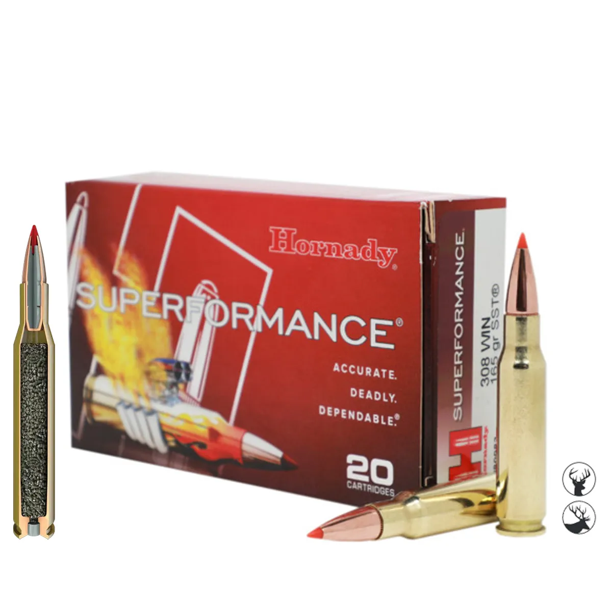 Muniție Hornady .308 Win 165 gr SST Superformance