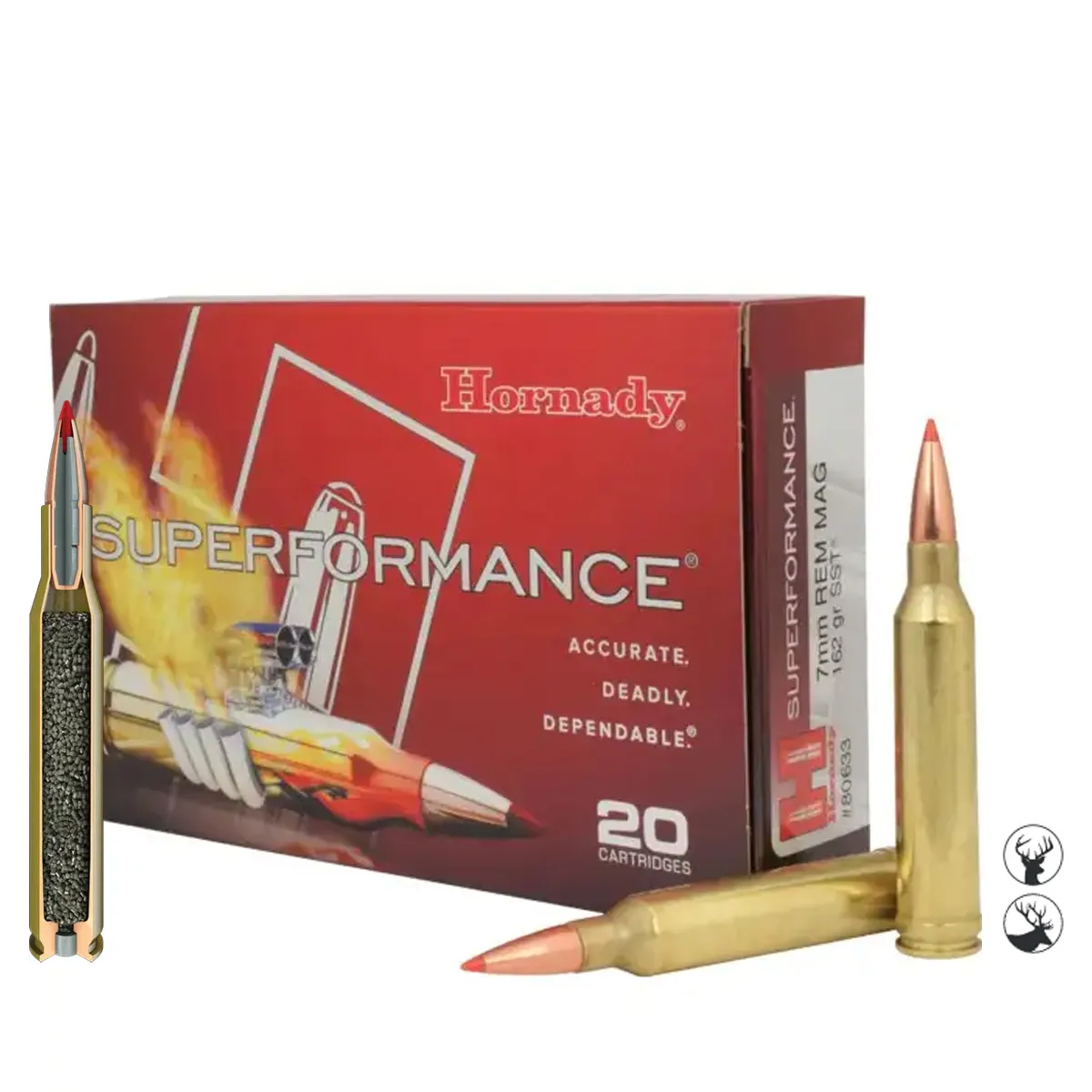 Cartuș Hornady 7mm Rem Mag 162 gr SST Superformance