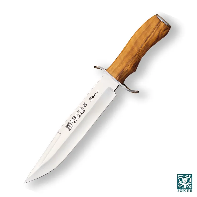 Joker CO35 Zorro, maner din lemn, in portcutit piele maro, tais: 20.5 cm