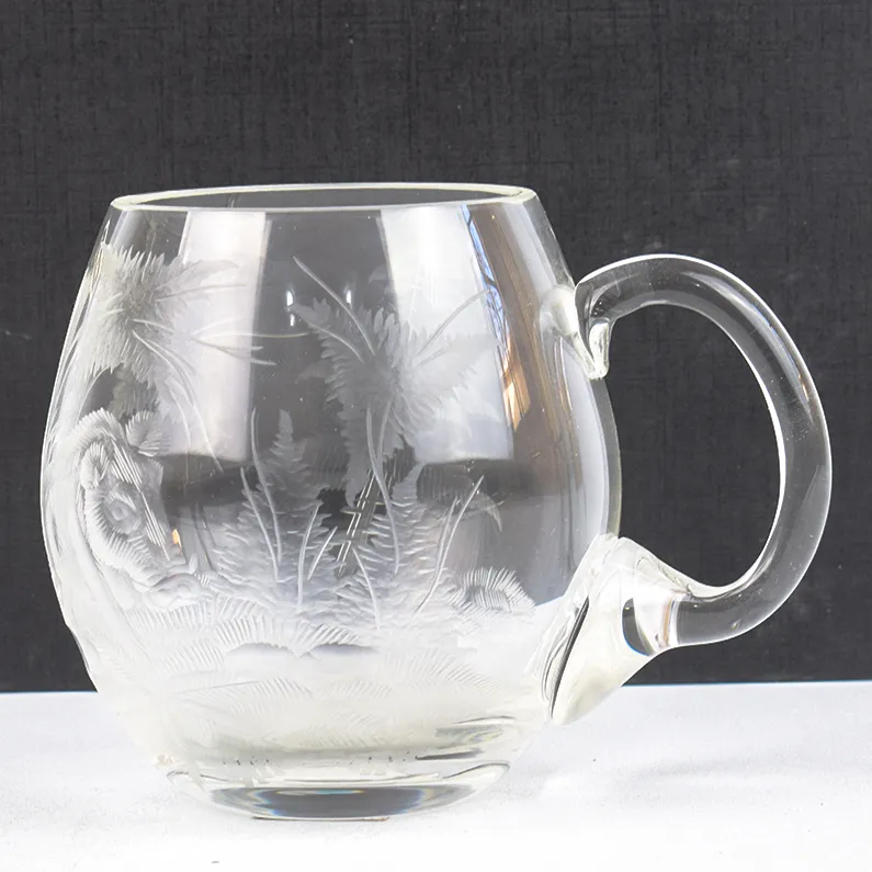 Halba de bere din sticla gravat cu motive vanatoresti Tankard Plump | 500 ml.