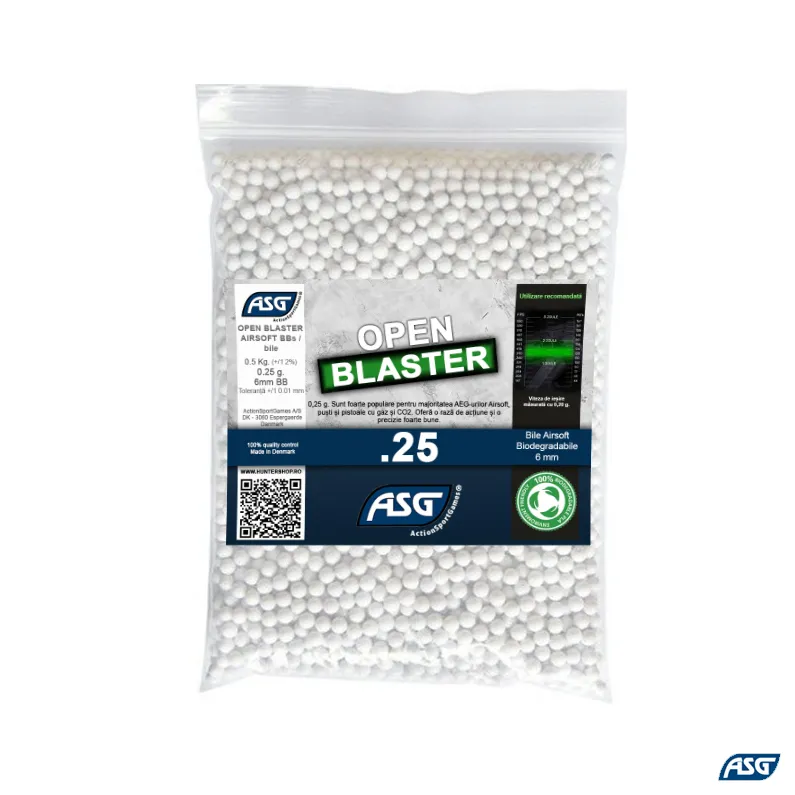 Bile airsoft ASG Biodegradabile 6 mm BIO Blaster 0.25 g., 0.5 Kg
