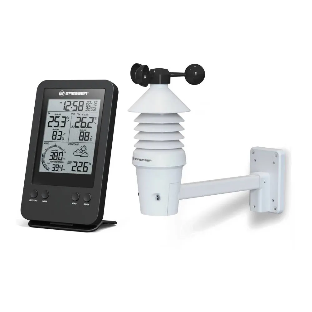 Statie meteo 3 in 1 Bresser Profi Wind Gauge, termometru, higrometru, anemometru