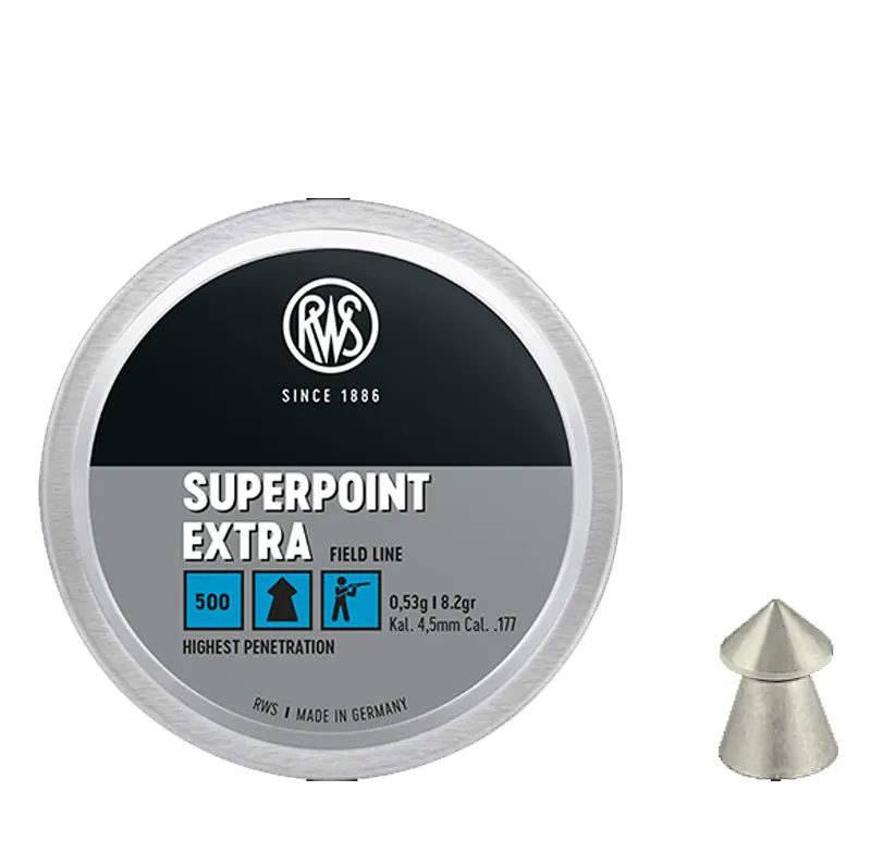 Munitie aer compirmat RWS Superpoint Extra 4,5 mm | 0.53 g.