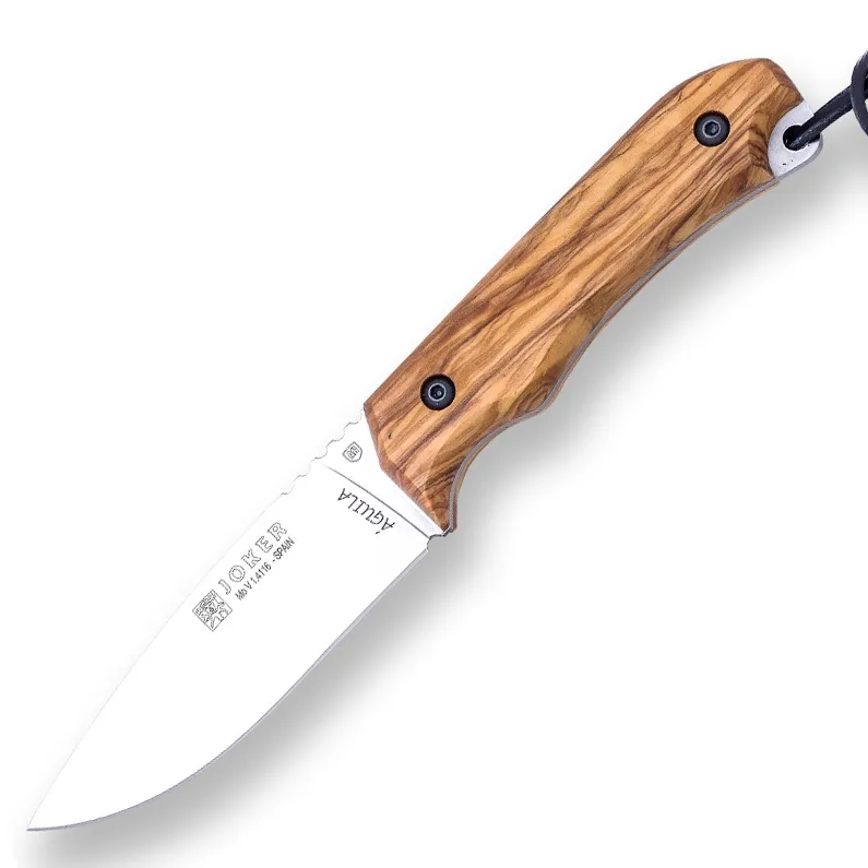 Cutit Joker CO104 Aquila, maner din lemn: olive, lama: 10.5 cm, toc din piele