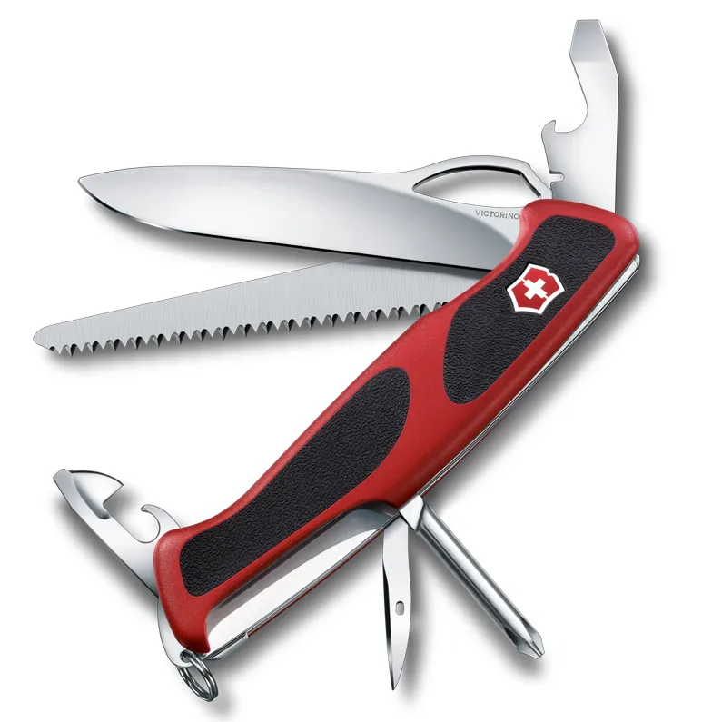 Briceag Victorinox Ranger 78 M Grip, 11 functii, rosu si negru