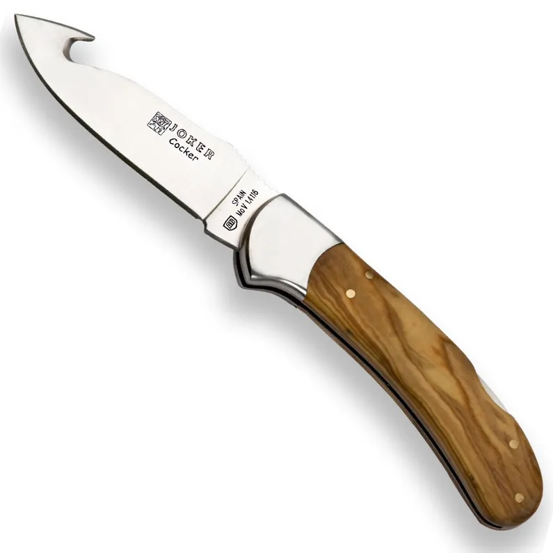 Briceag Joker NO50 Cocker, maner din lemn de maslin, lama: 9 cm