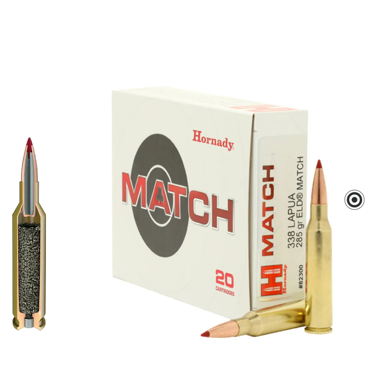 Muniție Hornady 338 Lapua Mag 285 gr ELD Match