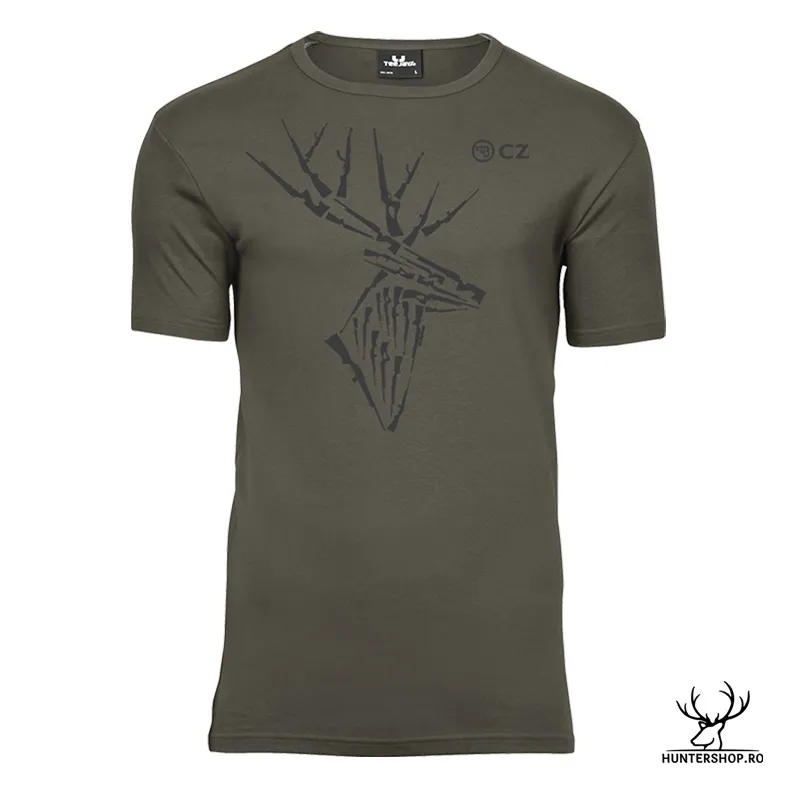 Tricou vanator CZ verde, 100% bumbac | , XXL, S | 9010-2103