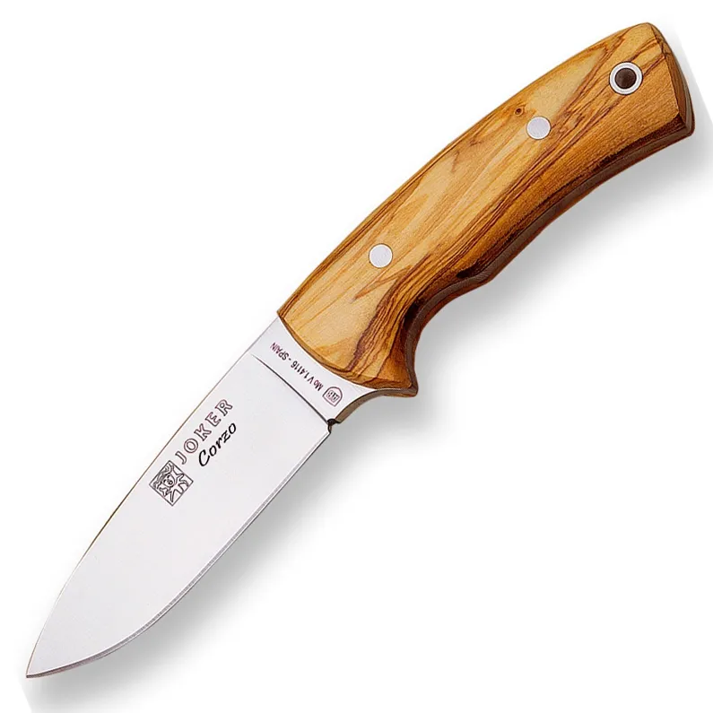 Cutit Joker CO25 Corzo, tais: 10 cm., maner din lemn, husa piele