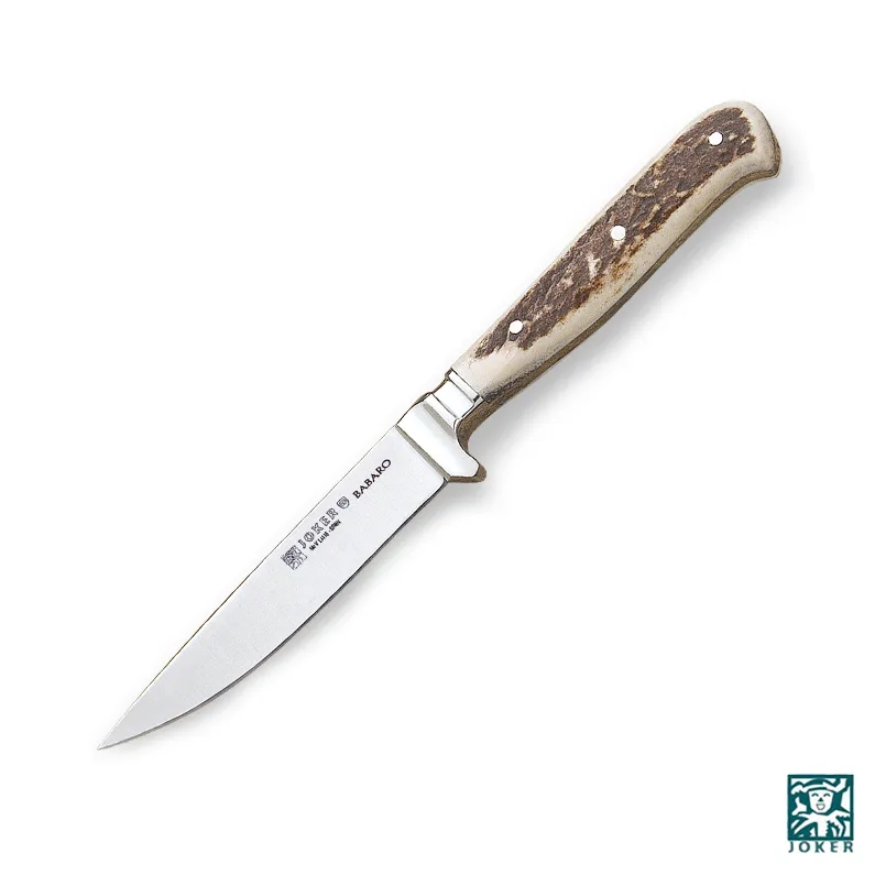 Cutit vanatoare Joker CC26 Babaro | maner din corn de cerb in husa piele maro | lama: 11 cm