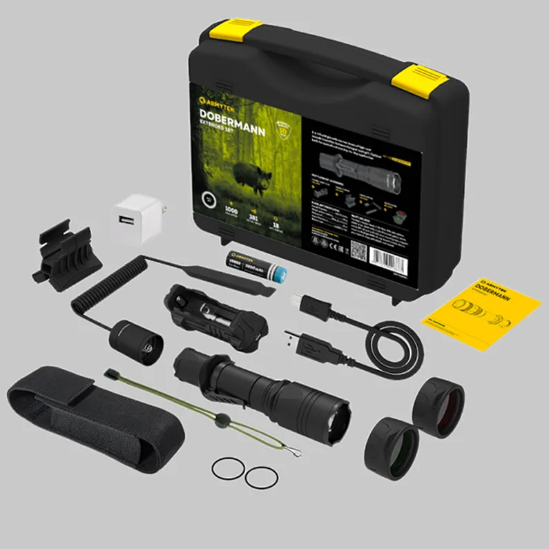 Lanterna Armytek Dobermann Extended set, 930 Lumen, 375 m., 18 ore
