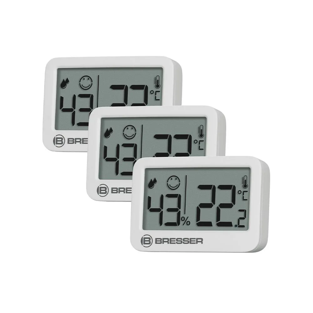 Set 3 statii meteo Bresser Tempy 7000050, termometru, higrometru
