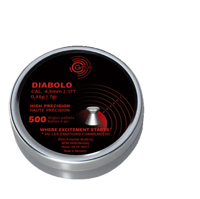 Munitie aer compirmat Geco Diabolo High Precision 4,5 mm, 0.45 g.