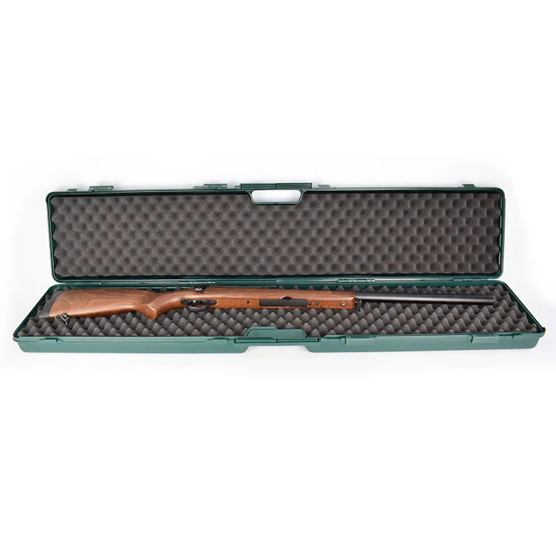Husa arma din plastic, tip valiza, verde, 122x23x11, made in Italy