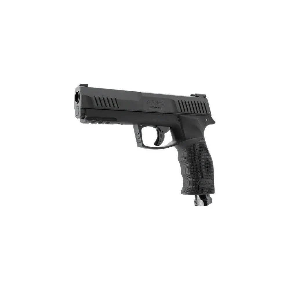 Pistol paintball cu bile de cauciuc/creta/vopsea Umarex T4E TP 50 Gen 2, cal. .50, negru, 13 jouli