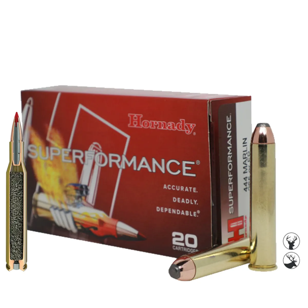 Munitie Hornady 444 Marlin 265 gr InterLock FP Superformance