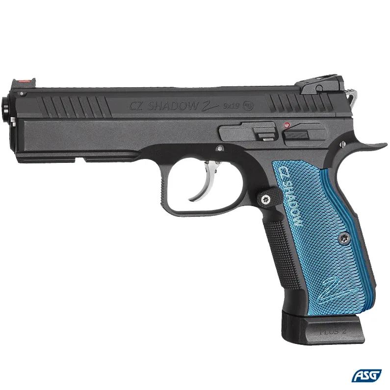 Replica pistol airsoft ASG CZ Shadow 2, Gas/CO2, Full metal, Blowback, 1.0 J.