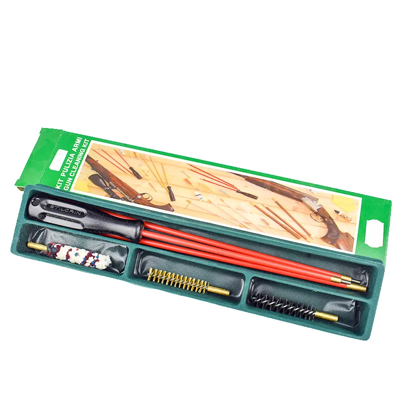 Set de curatare StilCrin cal: 9 mm (9/9,3/375) pentru arme cu teava ghintuita, trusa din carton