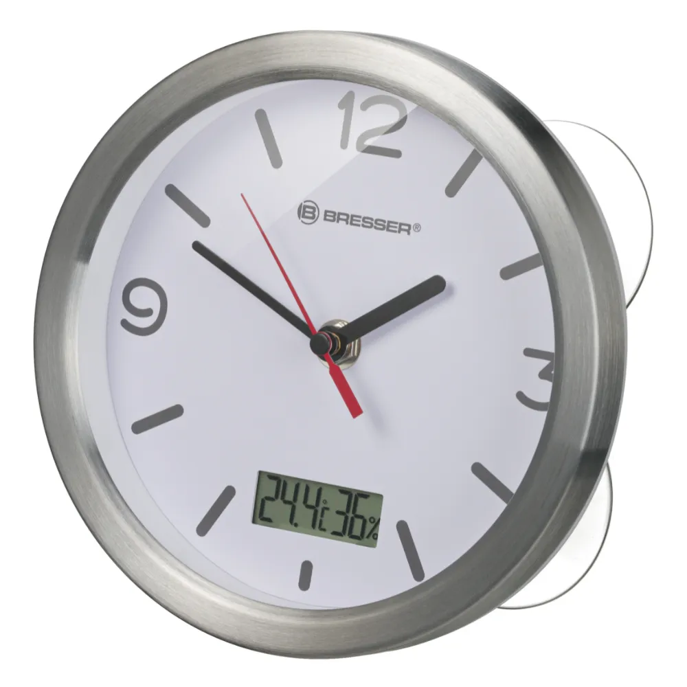 Ceas de perete Bresser MyTime 8020117, termometru, higrometru, alb