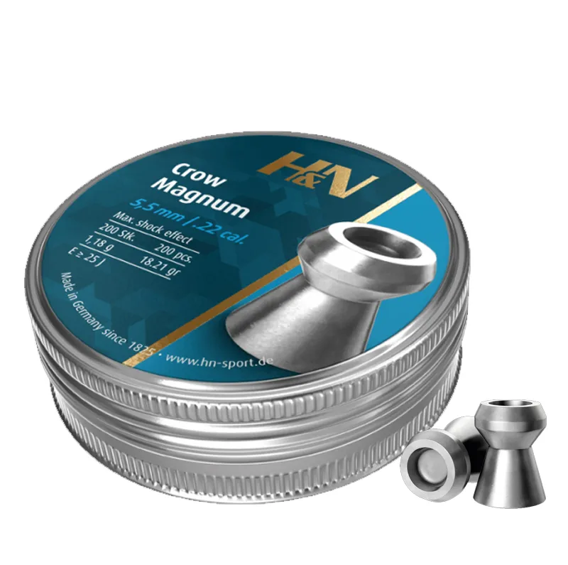 Munitie aer compirmat Haendler & Natermann Crow Magnum 5,5 mm | 1.18 g.