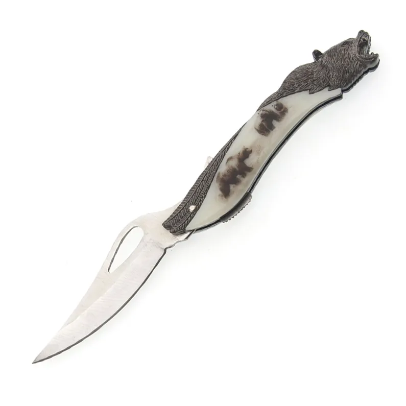 Briceag Joker JKR0365, ornament urs din zamak/ABS, lama 90 mm