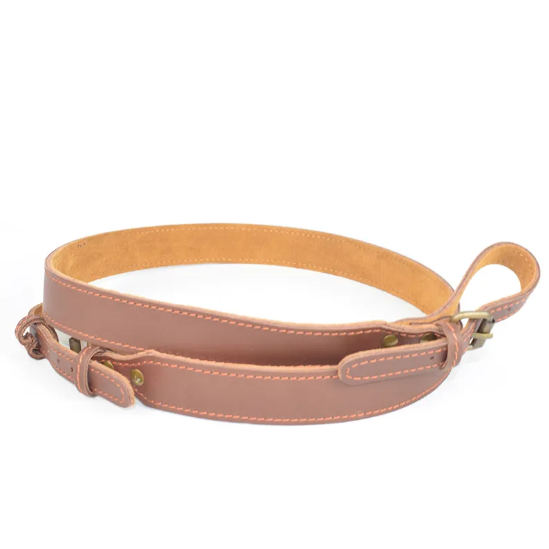 Curea arma piele naturala maroniu captusit piele velur, latime: 30 mm., lungime: 112 cm. | Hunting