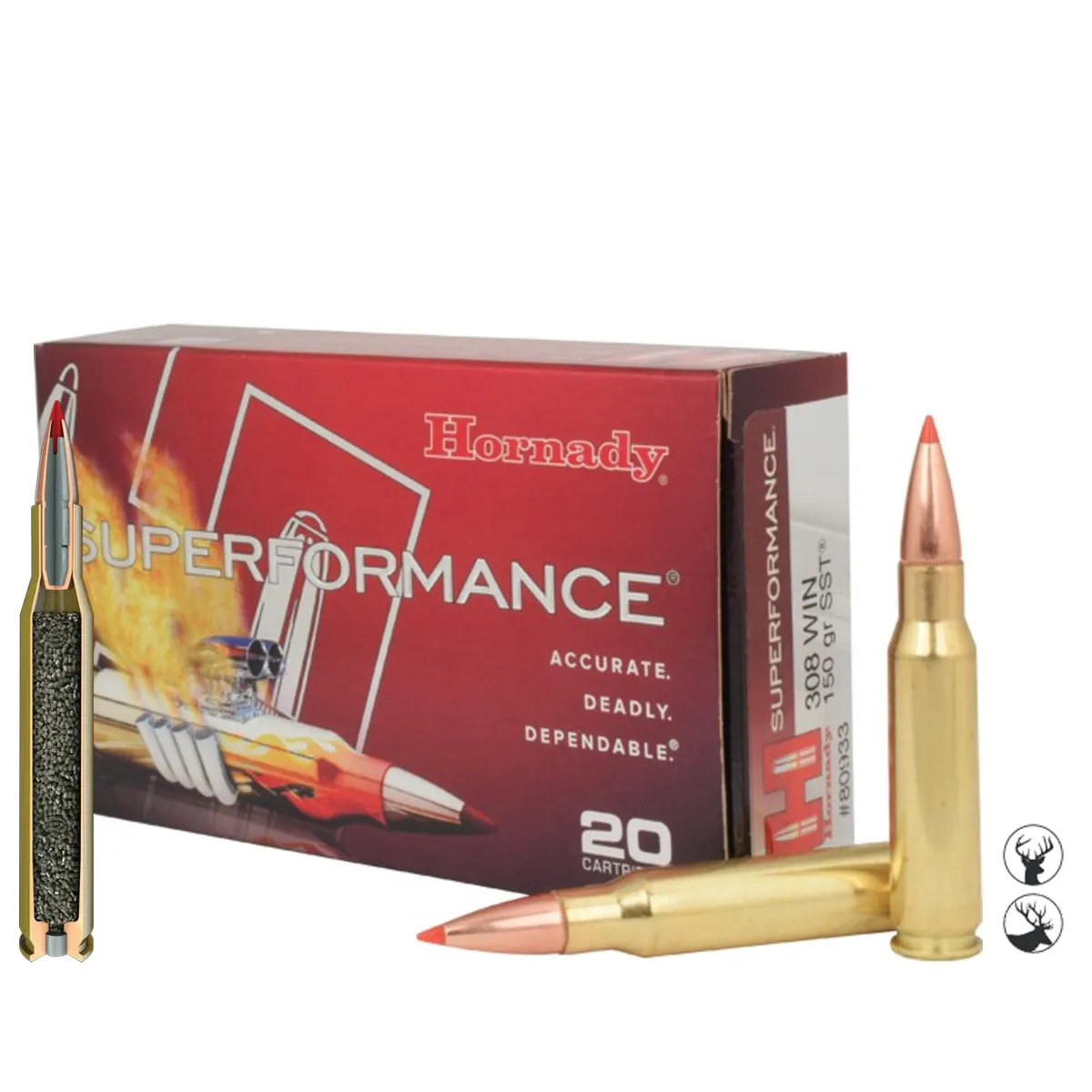 Muniție Hornady .308 Win 150 gr SST Superformance