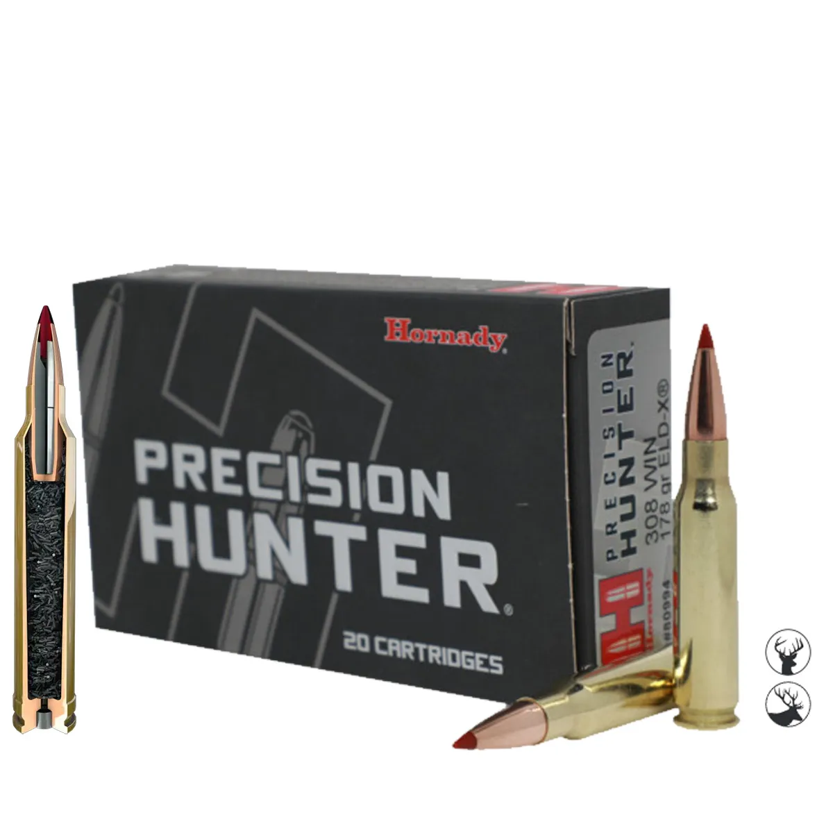 Muniție Hornady .308 Win 178 gr ELD-X Precision Hunter