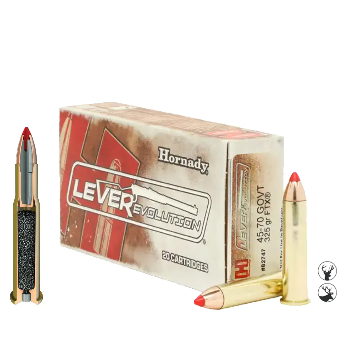 Muniție Hornady 45-70 Govt 325 gr FTX LEVERevolution