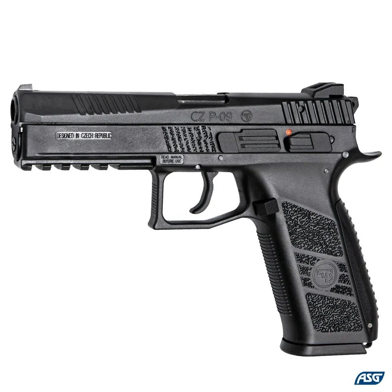 Replica pistol airsoft ASG CZ P-09, Gas, blowback, full metal, 0.8 J.