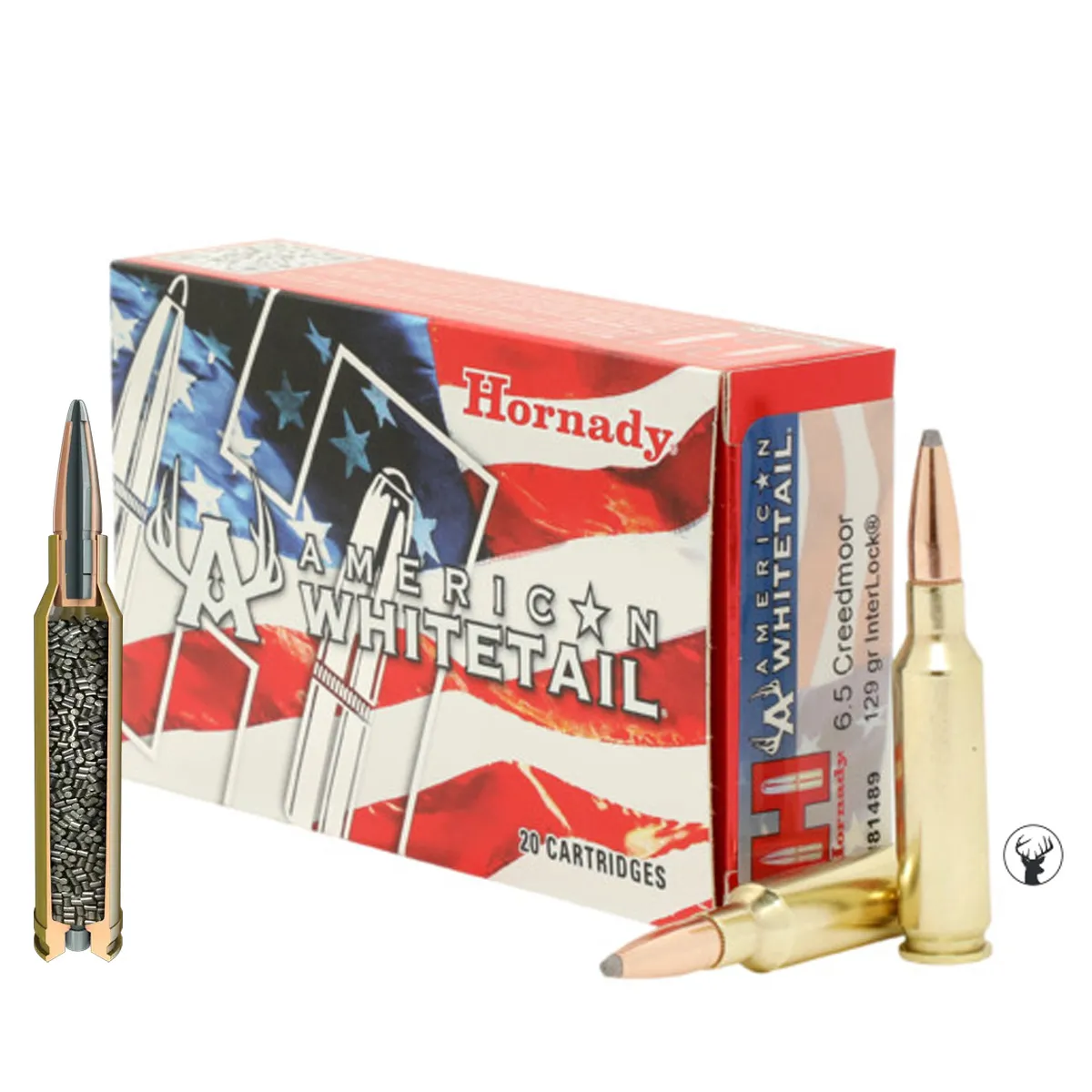 Muniție Hornady 6.5 Creedmoor 129 gr InterLock American Whitetail