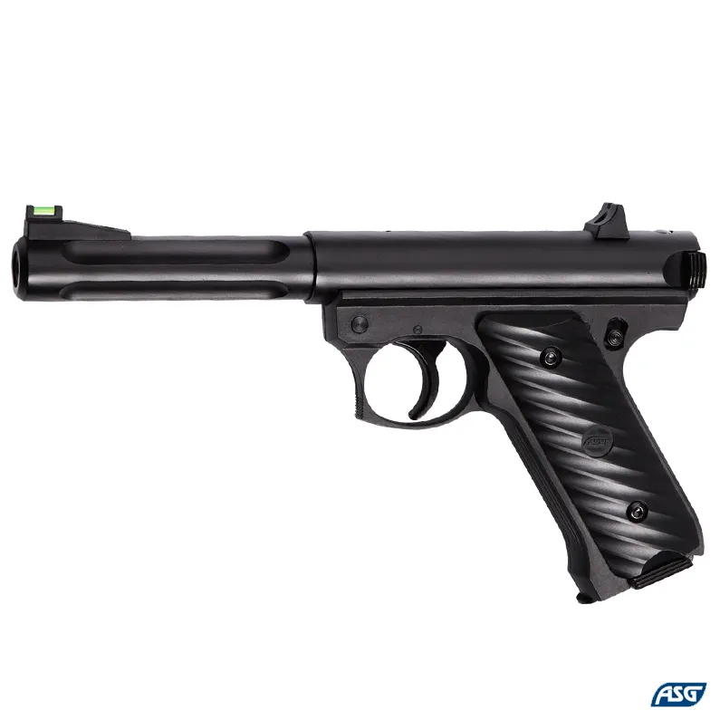 Replica pistol airsoft ASG MK II, non Blow-back, hop-up reglabil, Full metal, CO2, 1,6 J.