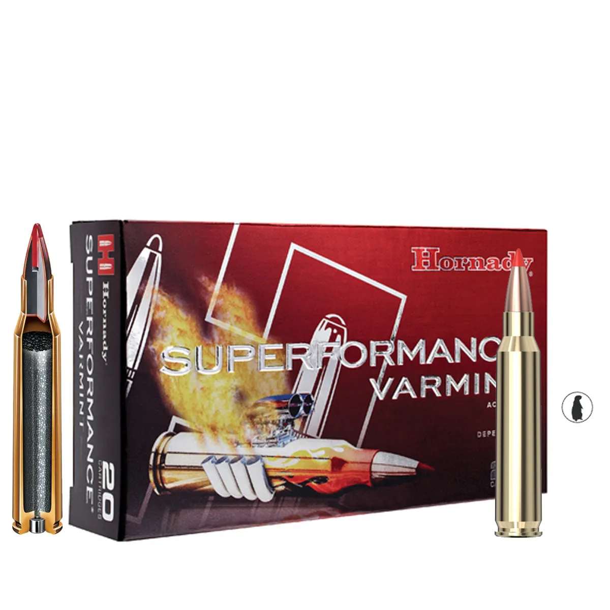 Muniție Hornady .223 Rem 53 gr V-MAX Superformance - Precizie Varmint