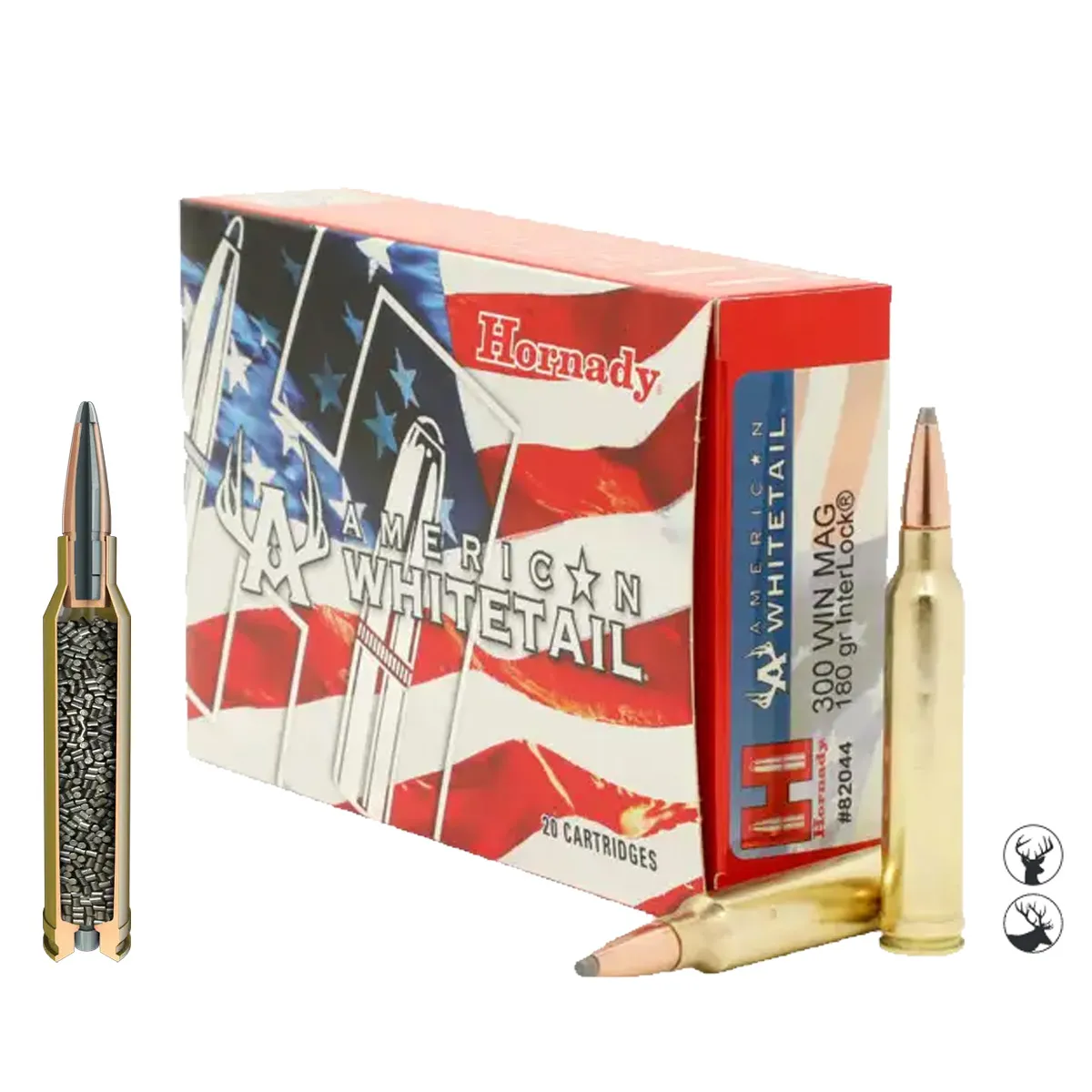 Cartuș Hornady .300 Win Mag 180 gr InterLock SP