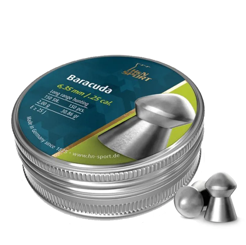 Munitie aer compirmat Haendler & Natermann Baracuda 6,35 mm | 2.00 g.