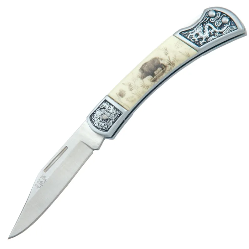 Briceag Joker JKR0112 cu maner din zamak, mistret, deschidere cu o mana, lama: 70 mm