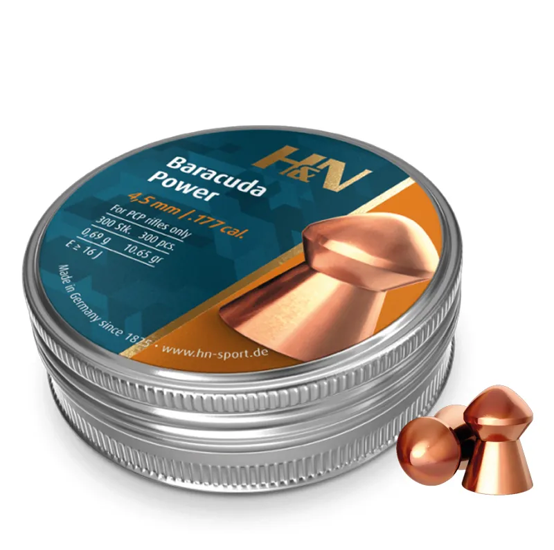 Munitie aer compirmat Haendler & Natermann Baracuda Power 4,5 mm | 0.69 g.
