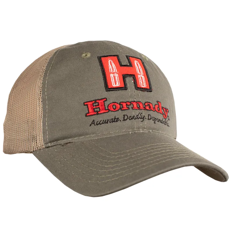 Sapca baseball Hornady Tan Mesh Cap cu logo, de vara cu sita