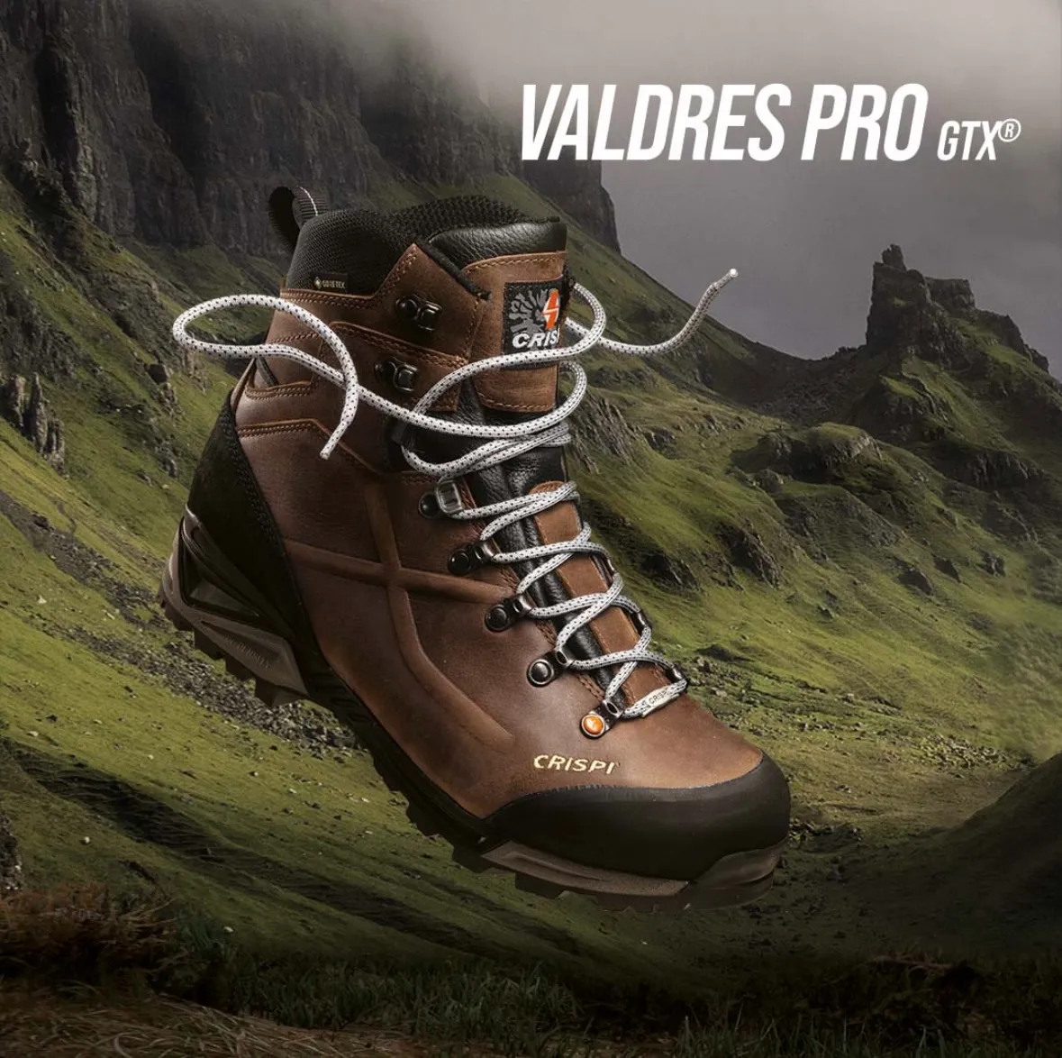 Bocanci de vânătoare Crispi Valdres PRO GTX, maro/gri